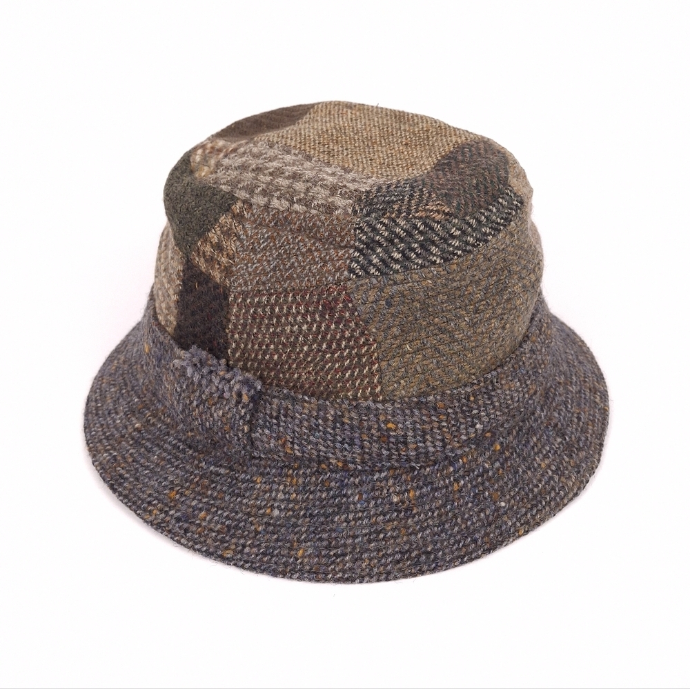 Orvis vintage wool tweed patchwork bucket hat Ireland made English countryside